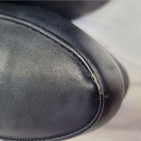 DOLLS KILL‎ Current Mood black vegan strappy barcode rare 6" platform heels 10 - Picture 8 of 12